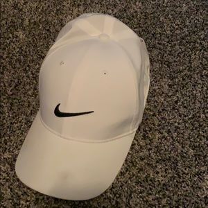 White Nike athletic hat